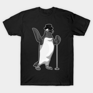 Penguin Singer Microphone Music T-Shirt